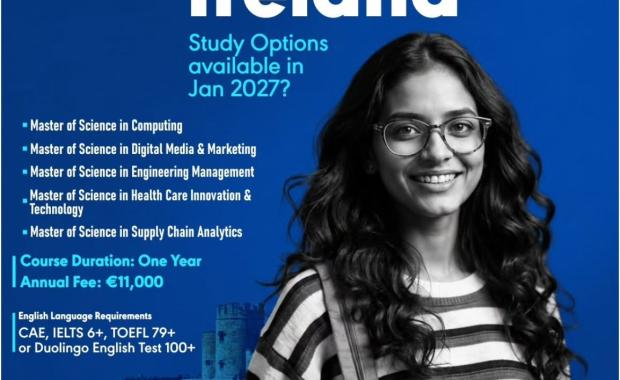 🇮🇪 Study in Ireland – January 2027 Intake is Now Open! 🎓